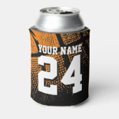 名前をカスタムするバスケットボールのジャージー番号 缶クーラー (缶裏面)