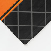 名前をカスタムするバスケットボールの黒十字 フリースブランケット (角)