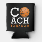 名前をカスタムするバスケットボールコーチ 缶クーラー (正面)