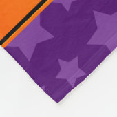 名前をカスタムするバスケットボールパープルスター フリースブランケット (角)