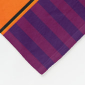 名前をカスタムするバスケットボールパープルストライプ フリースブランケット (角)