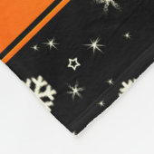 名前をカスタムするバスケットボールブラックスノーレイク フリースブランケット (角)