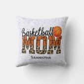 名前をカスタムするバスケットボールママ |母の日 クッション (裏面)
