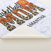 名前をカスタムするバスケットボールママ |母の日 シェルパブランケット (3/4)