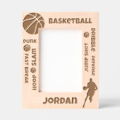 名前をカスタムするバスケットボール用語 レーザー彫刻フレーム (正面)