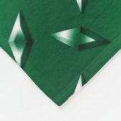 名前をカスタムするバックホグリーンダイヤモンド鋼プレート フリースブランケット (角)