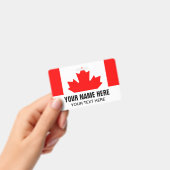名前をカスタムするバッジ（カナダ国旗） バッジ (手持ち)