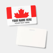 名前をカスタムするバッジ（カナダ国旗） バッジ (正面＆裏面)