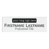 名前をカスタムするバッジ（横ロゴ） 名札 (正面)