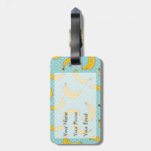 名前をカスタムするバナナとポルクドット ラゲッジタグ (裏面縦)