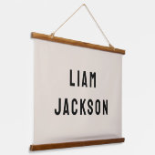 名前をカスタムするバナパーソナライズされた子供部屋ウォールアート 吊り下げ型タペストリー (傾斜あり)