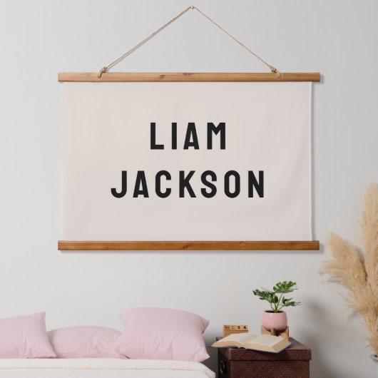 名前をカスタムするバナパーソナライズされた子供部屋ウォールアート 吊り下げ型タペストリー (寝室)