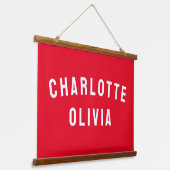 名前をカスタムするバナパーソナライズされた子供部屋ウォールアート 吊り下げ型タペストリー (傾斜あり)