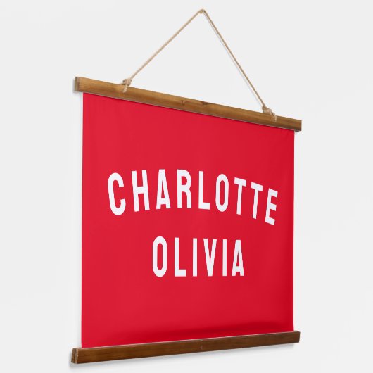 名前をカスタムするバナパーソナライズされた子供部屋ウォールアート 吊り下げ型タペストリー (傾斜あり)