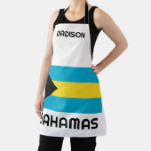 名前をカスタムするバハマ国旗 エプロン (インサイチュ)