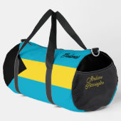 名前をカスタムするバハマ国旗 ダッフルバッグ (右コーナー)