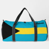 名前をカスタムするバハマ国旗 ダッフルバッグ (裏面)