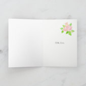 名前をカスタムするバラありがとうホスピタリティ サンキューカード (内部)