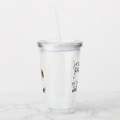 名前をカスタムするバルセロスポルトガルのルースターブラック アクリルタンブラー (左)