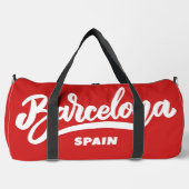名前をカスタムするバルセロナスペイン ダッフルバッグ (正面)
