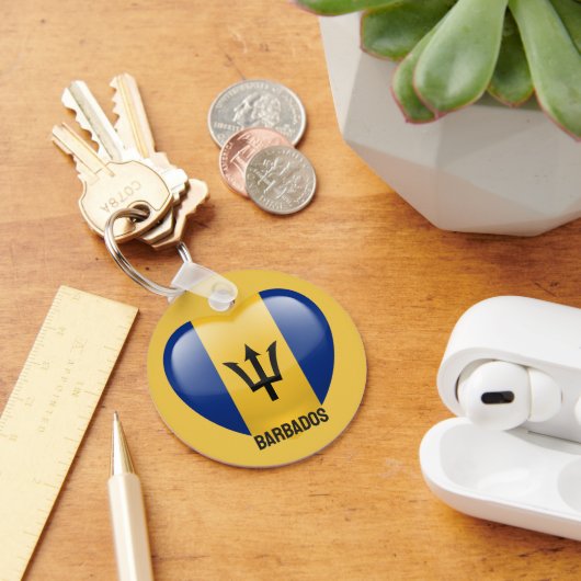 名前をカスタムするバルバドスラブ キーホルダー (デスク)