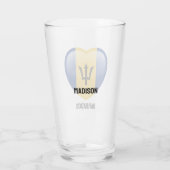 名前をカスタムするバルバドスラブ タンブラーグラス (裏面)