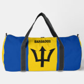名前をカスタムするバルバドス国旗 ダッフルバッグ (正面)