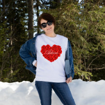 名前をカスタムするバレンタインデーハート型バラレディ