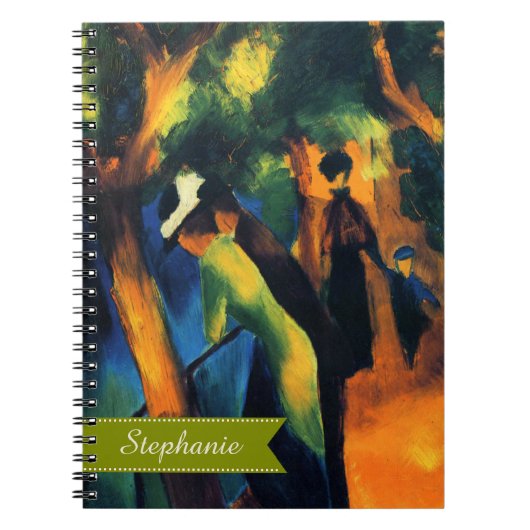 名前をカスタムするバレンタインデーファインアートギフト ノートブック (正面)