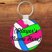 名前をカスタムするバレーボールキーチェーン キーホルダー (正面)