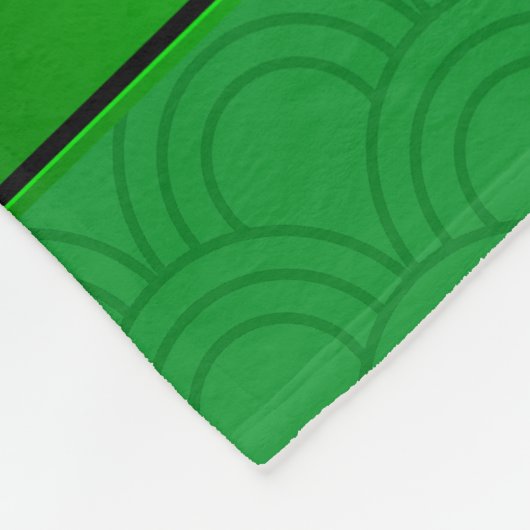 名前をカスタムするバレーボール緑の半円 フリースブランケット (角)