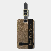 名前をカスタムするバンドバッグラベルギターロックカントリー音楽 ラゲッジタグ (正面縦)