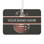 名前をカスタムするバンドマーチギターロックアンドロール音楽 カーエアーフレッシュナー (正面)
