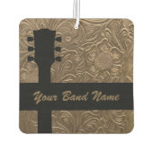 名前をカスタムするバンドマーチギターロックカントリー音楽 カーエアーフレッシュナー (裏面)