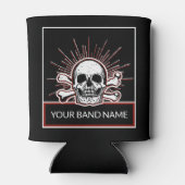 名前をカスタムするバンドマーチスカルボーンズ転がパンク 缶クーラー (裏面)