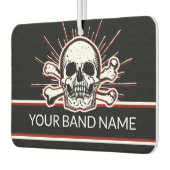 名前をカスタムするバンドマーチスカルボーンズ転がロック カーエアーフレッシュナー (左)