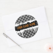 名前をカスタムするバンドマーチパンクロックミュージシャン音楽 ラウンドシール (封筒)