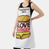 名前をカスタムするバーガーラバーエプロン エプロン (インサイチュ)