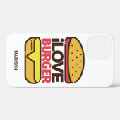 名前をカスタムするバーガーラバーケース Case-Mate iPhoneケース (裏面 (横))