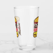 名前をカスタムするバーガーラバーピントグラス タンブラーグラス (右)