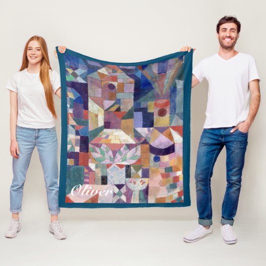 名前をカスタムするバーガ絵画ーテンズポール・クレー フリースブランケット (インサイチュ)