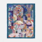 名前をカスタムするバーガ絵画ーテンズポール・クレー フリースブランケット (正面)