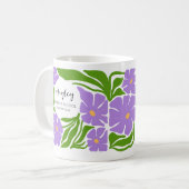 名前をカスタムするパイオニアスクールギフトフローラマグJWギフト コーヒーマグカップ (正面左)