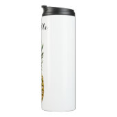 名前をカスタムするパイナップル愛好家の熱タンブラーのマグカップ タンブラー (回転右)