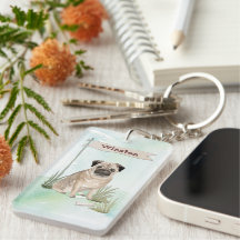 名前をカスタムするパグペットドッグ