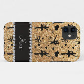 名前をカスタムするパステルイエローグリッターバレリーナ Case-Mate iPhoneケース (裏面(横))