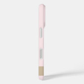 名前をカスタムするパステルピンク金ゴールドブラックミニマリスト Case-Mate iPhoneケース (裏面 / 右)