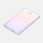 名前をカスタムするパステルレインボーフローラ&つる植物 ポストイット (アングル)