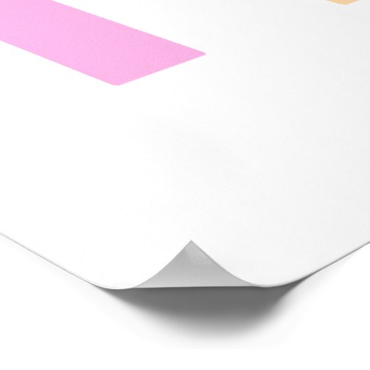 名前をカスタムするパステルレインボープレイルーム ポスター (角)