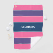 名前をカスタムするパターストライプンゴルフタオル ゴルフタオル (インサイチュ)